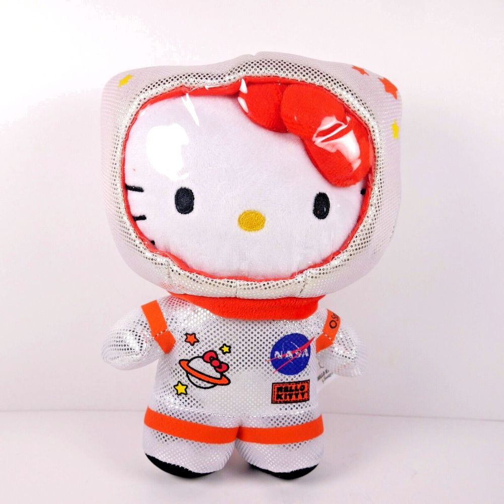 Sanrio Hello Kitty NASA Kennedy Space Center Orange Astronaut Plush 8"
